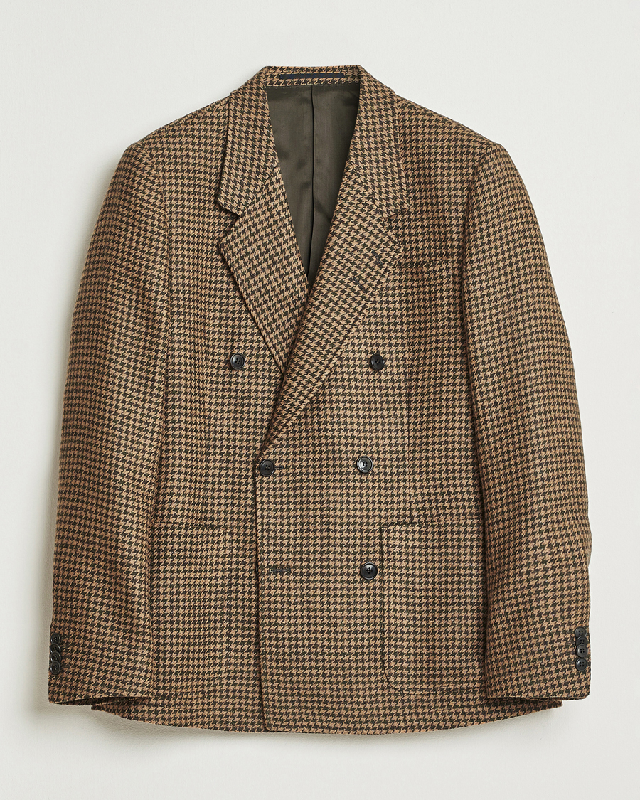Mies | Pikkutakit | Tiger of Sweden | Jeen Swedish Wool Dogtooth Blazer Brown Olive