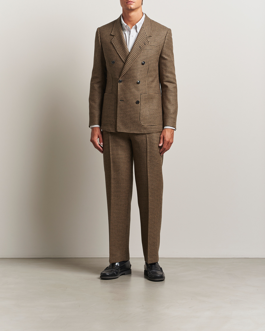 Mies | Pikkutakit | Tiger of Sweden | Jeen Swedish Wool Dogtooth Blazer Brown Olive