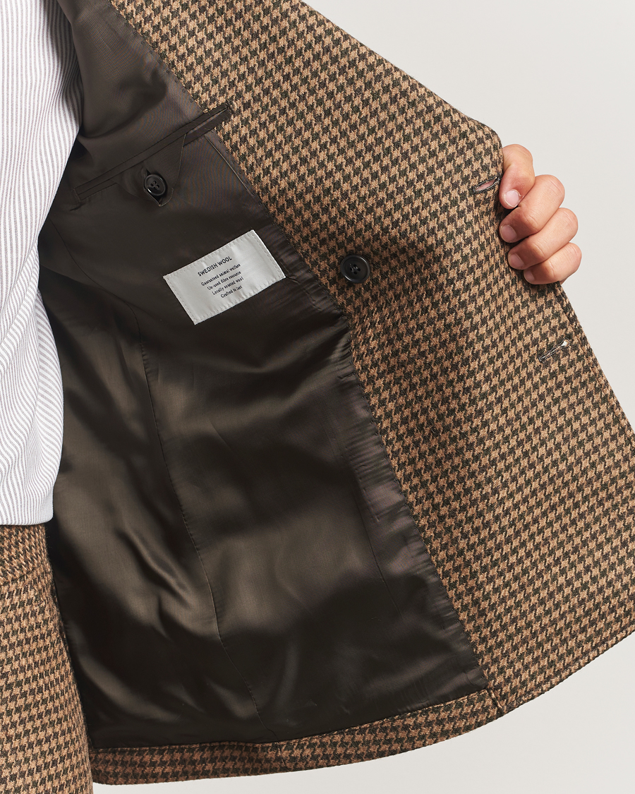Mies | Pikkutakit | Tiger of Sweden | Jeen Swedish Wool Dogtooth Blazer Brown Olive