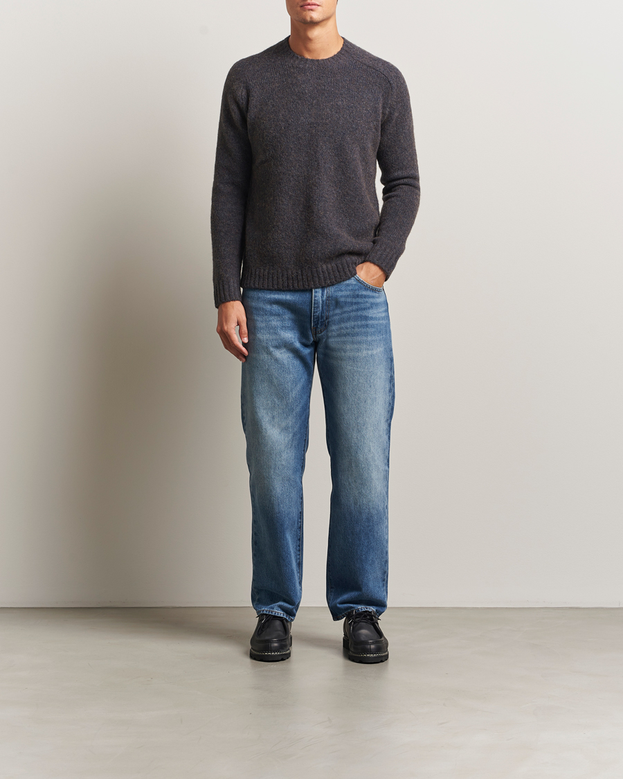 Mies | Puserot | Tiger of Sweden | Adryan Yak/Alpaca Knitted Sweater Blue Function