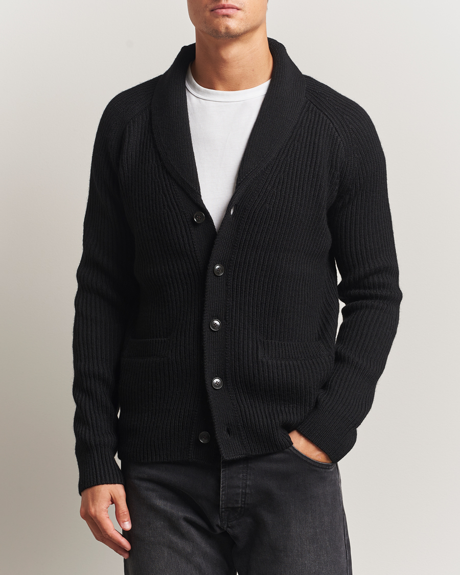 Mies | Puserot | Tiger of Sweden | Lester Heavy Wool Cardigan Black