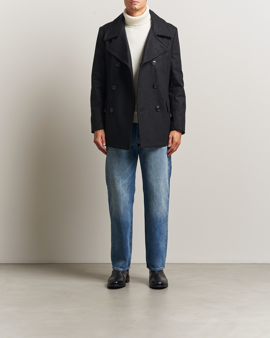 Mies | Takit | Tiger of Sweden | Mahler Wool/Cashmere Peacoat Charcoal