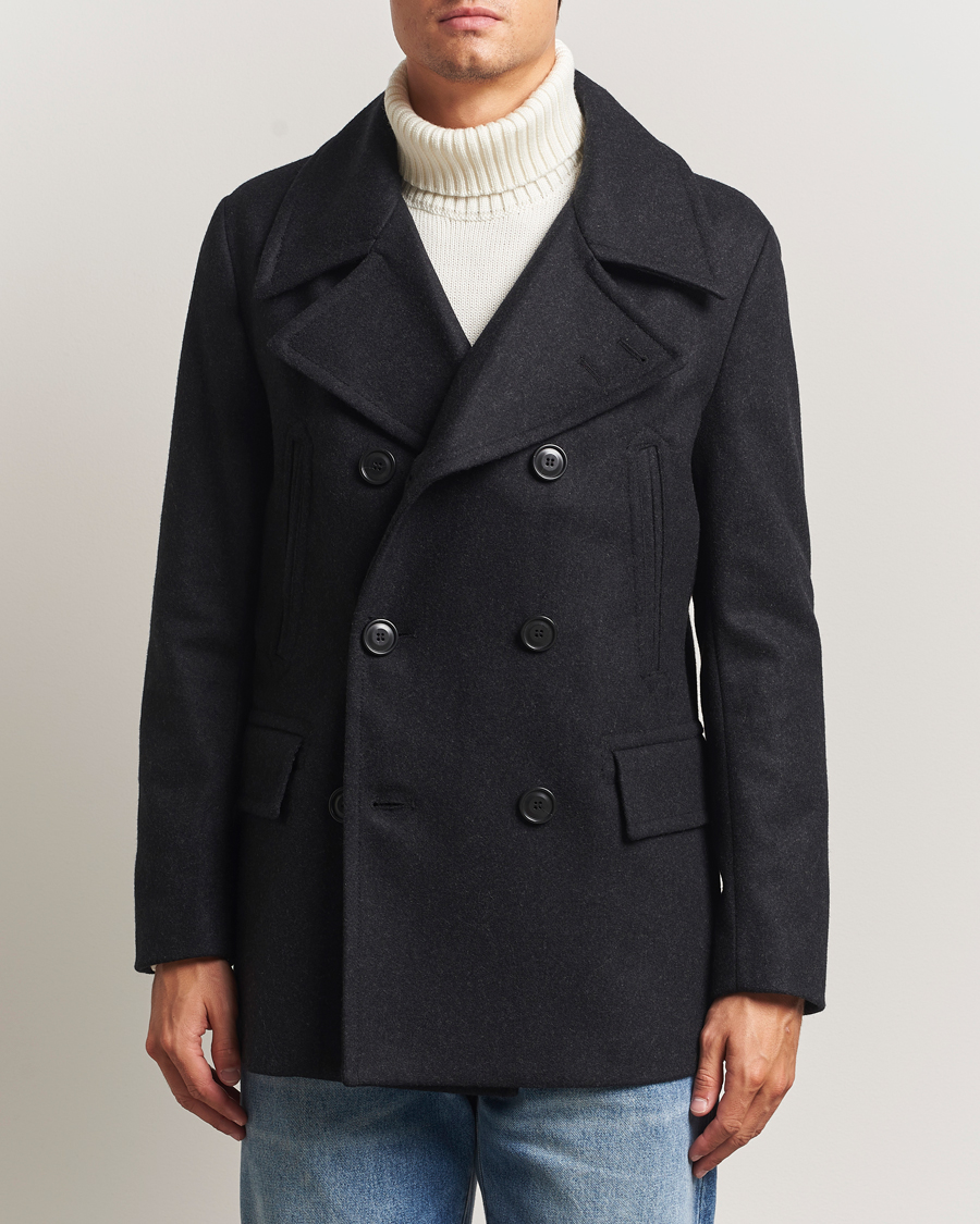 Mies | Takit | Tiger of Sweden | Mahler Wool/Cashmere Peacoat Charcoal