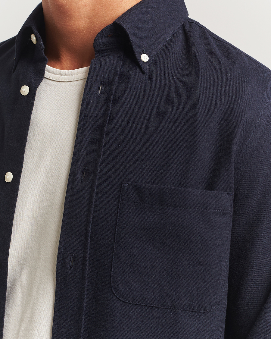 Mies | Kauluspaidat | Tiger of Sweden | Bjorn Brushed Twill Shirt Blue Function