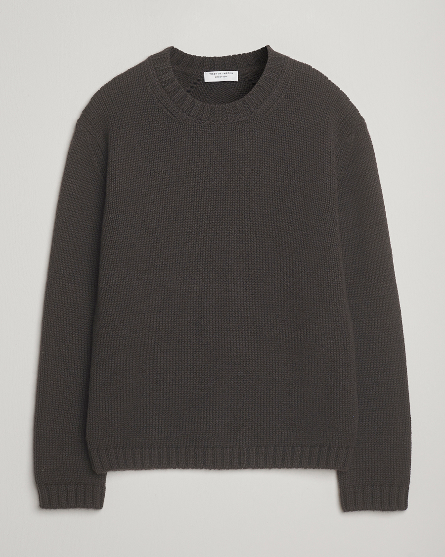 Mies | Puserot | Tiger of Sweden | Gregory Swedish Wool Knitted Sweater Triumph Steel