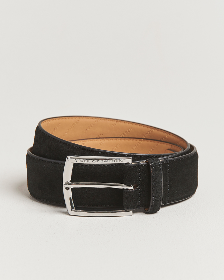 Mies | Tiger of Sweden Bergstroms Suede Belt Black | Tiger of Sweden | Bergstroms Suede Belt Black