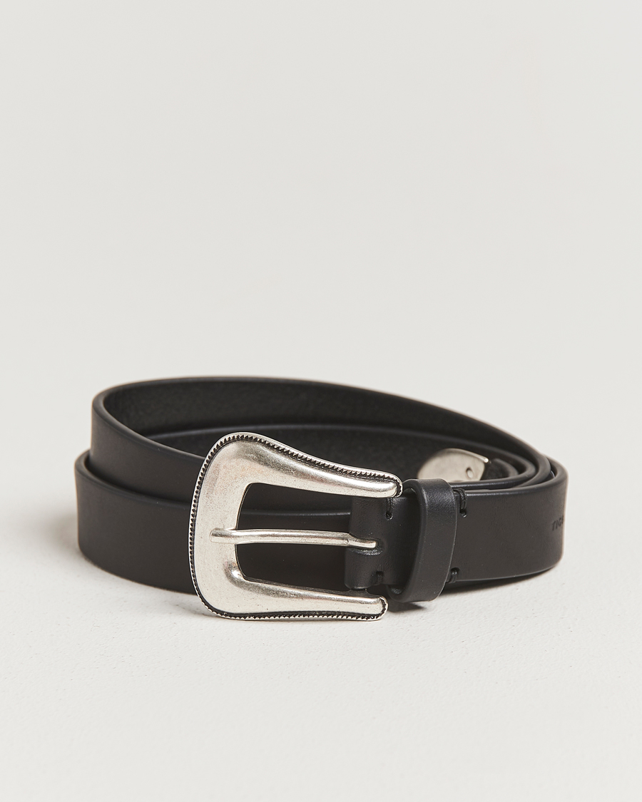 Mies | Vyöt | Tiger of Sweden | Ecus Western Leather Belt Black
