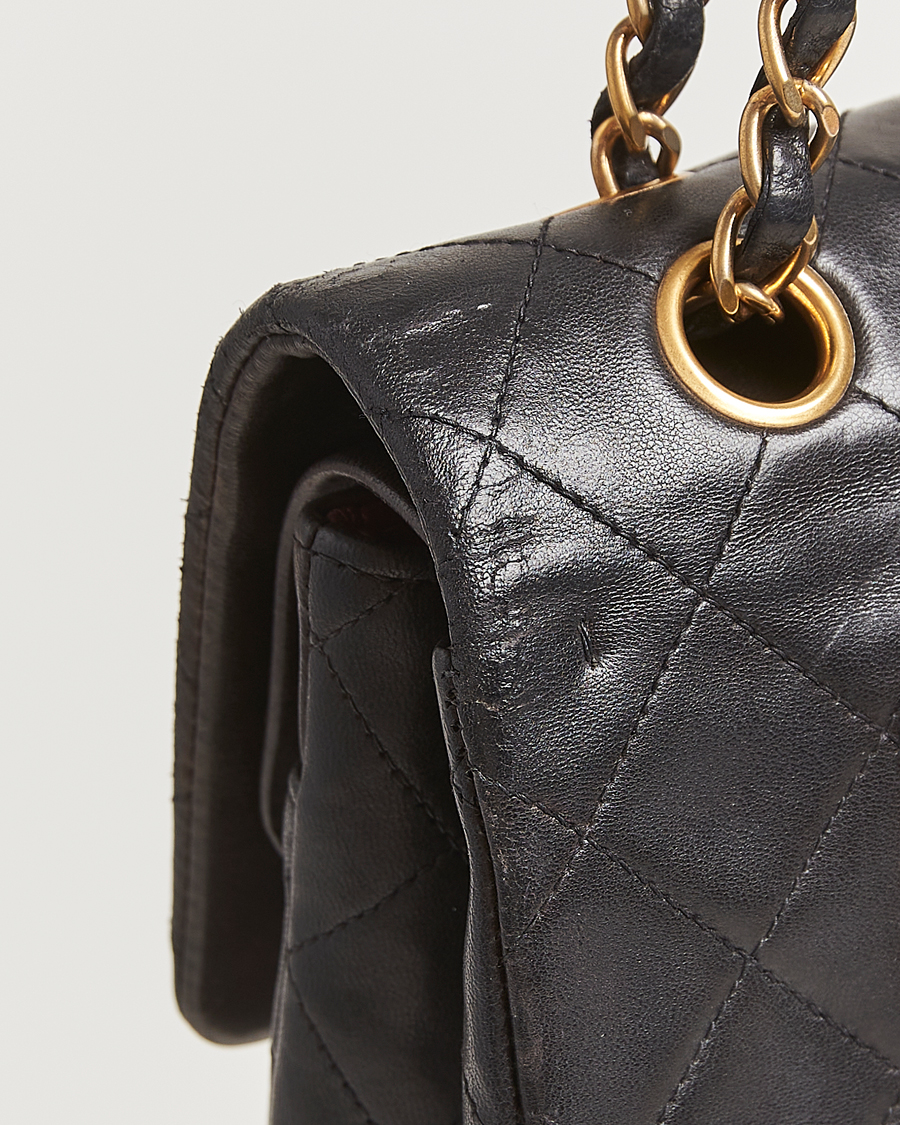 Mies | Chanel Pre-Owned Classic Double Flap Medium Lambskin Black | Chanel Pre-Owned | Classic Double Flap Medium Lambskin Black