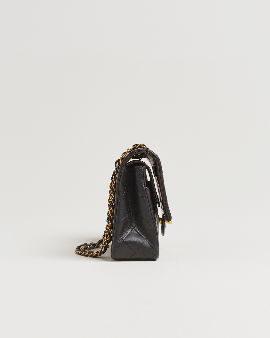 Mies | Chanel Pre-Owned Classic Double Flap Medium Lambskin Black | Chanel Pre-Owned | Classic Double Flap Medium Lambskin Black