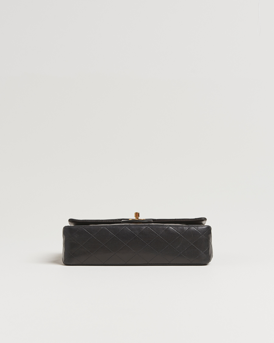 Mies | Chanel Pre-Owned Classic Double Flap Medium Lambskin Black | Chanel Pre-Owned | Classic Double Flap Medium Lambskin Black