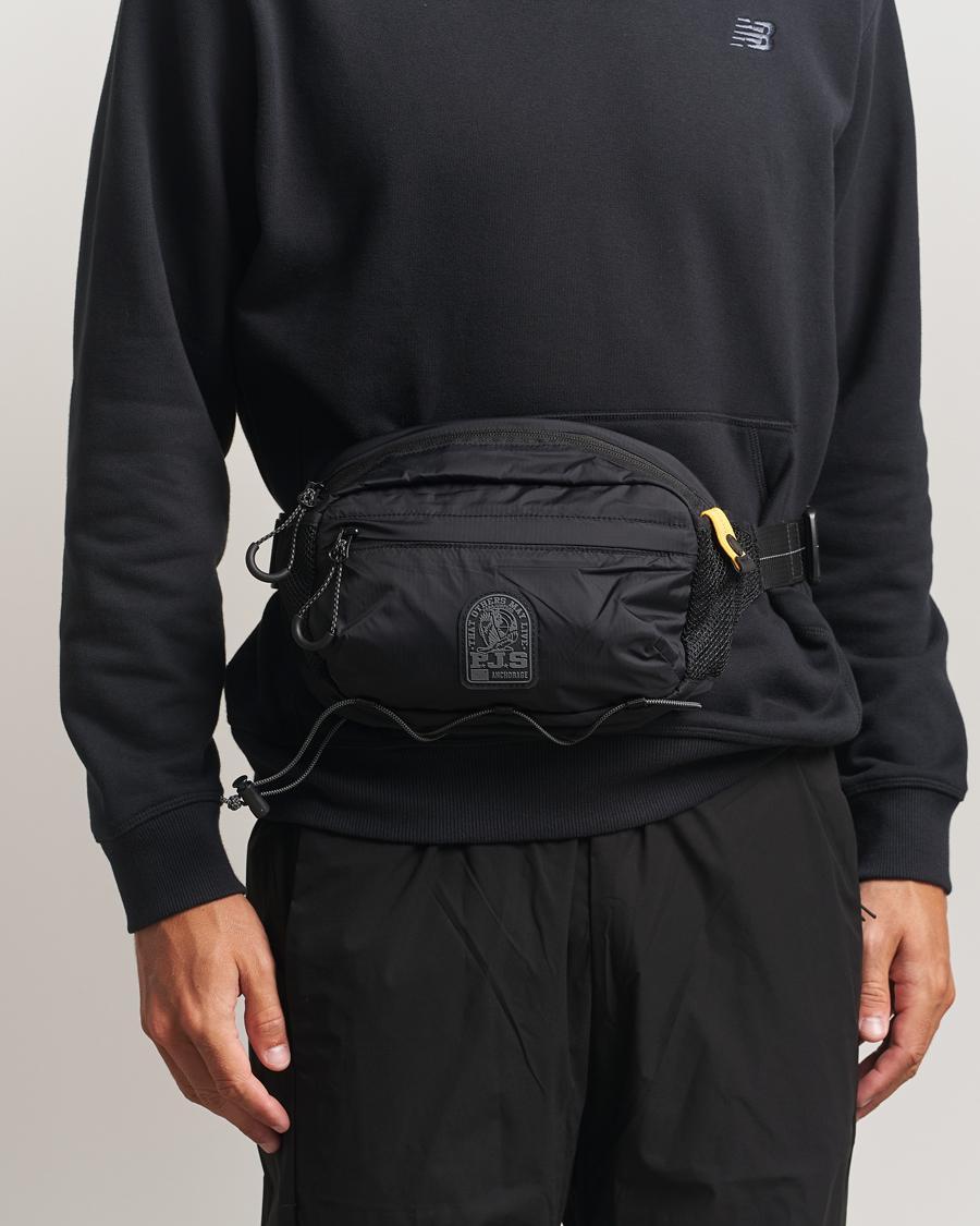 Mies | Parajumpers Edric Nylon Ripstop Waistbag Black | Parajumpers | Edric Nylon Ripstop Waistbag Black