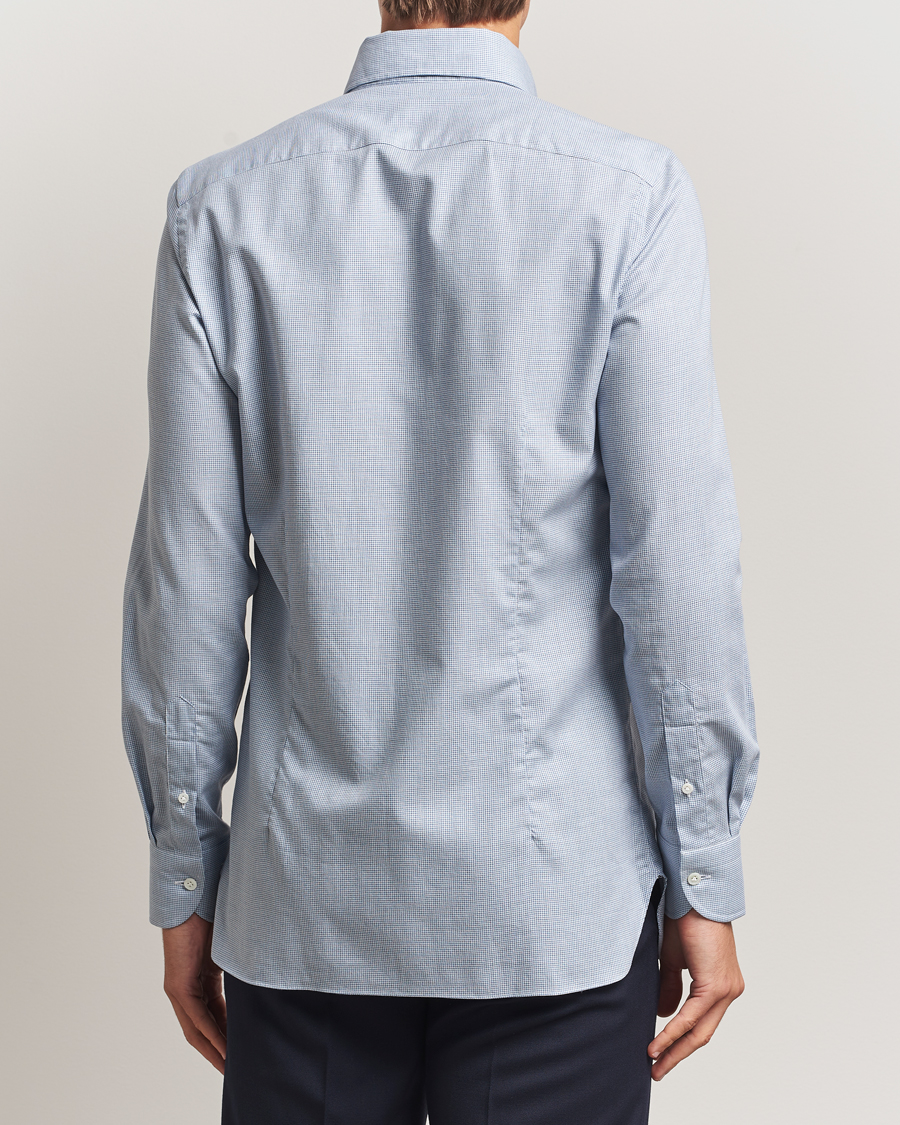 Mies | Kauluspaidat | 100Hands | Micro Houndstooth Flannel Button Down Blue