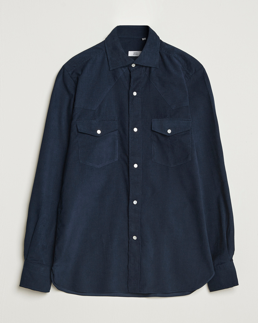 Mies | Kauluspaidat | 100Hands | Western Cord Shirt Navy
