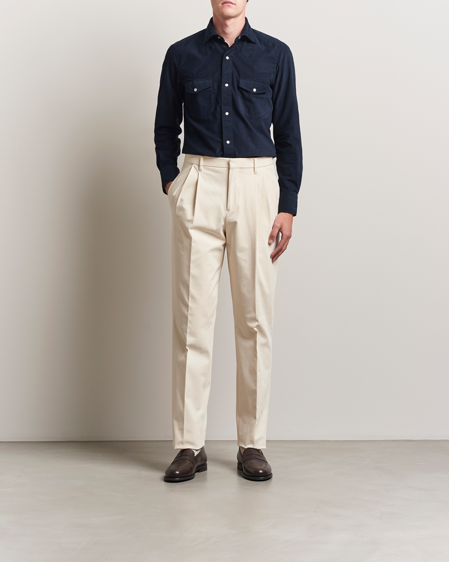 Mies | Kauluspaidat | 100Hands | Western Cord Shirt Navy