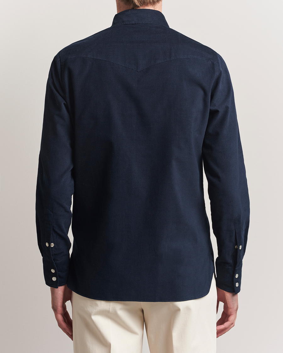 Mies | Kauluspaidat | 100Hands | Western Cord Shirt Navy