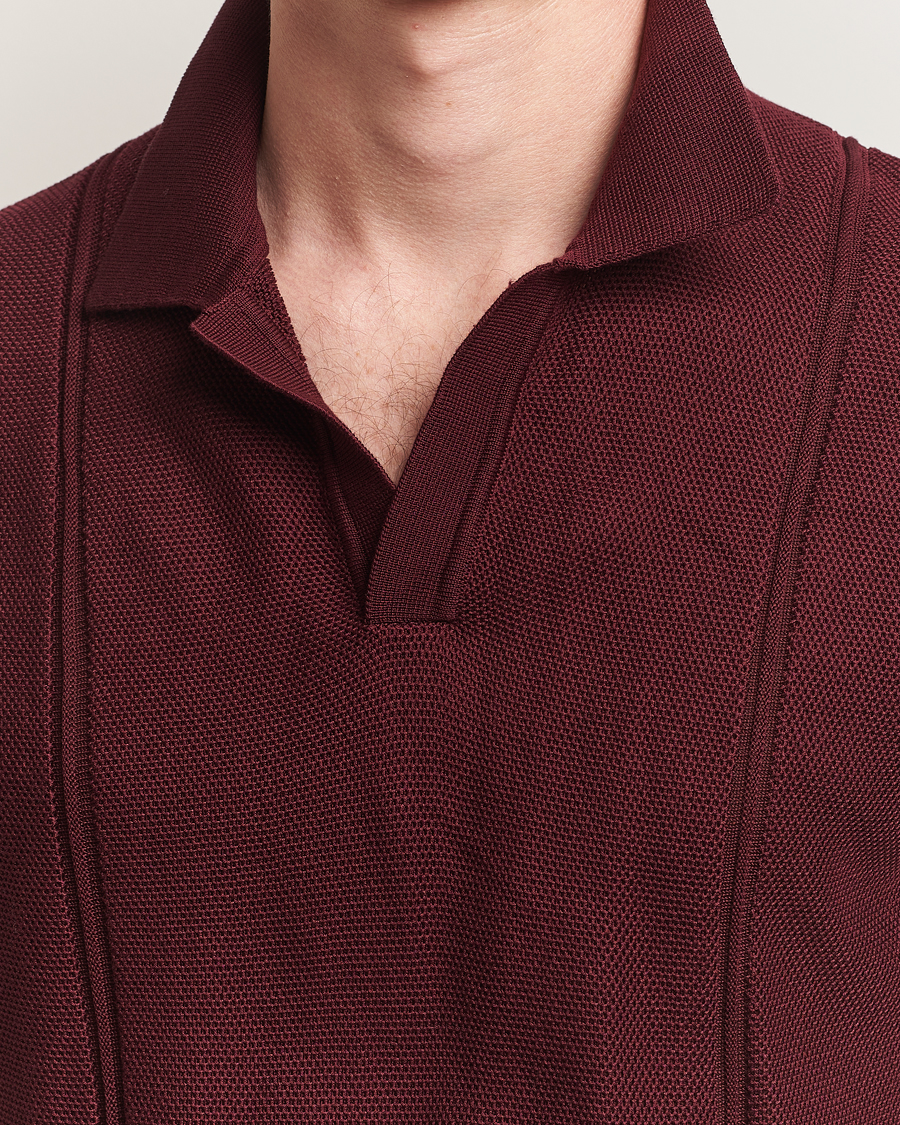 Mies | Pikeet | Orlebar Brown | Horton Pique Texture Polo Damson