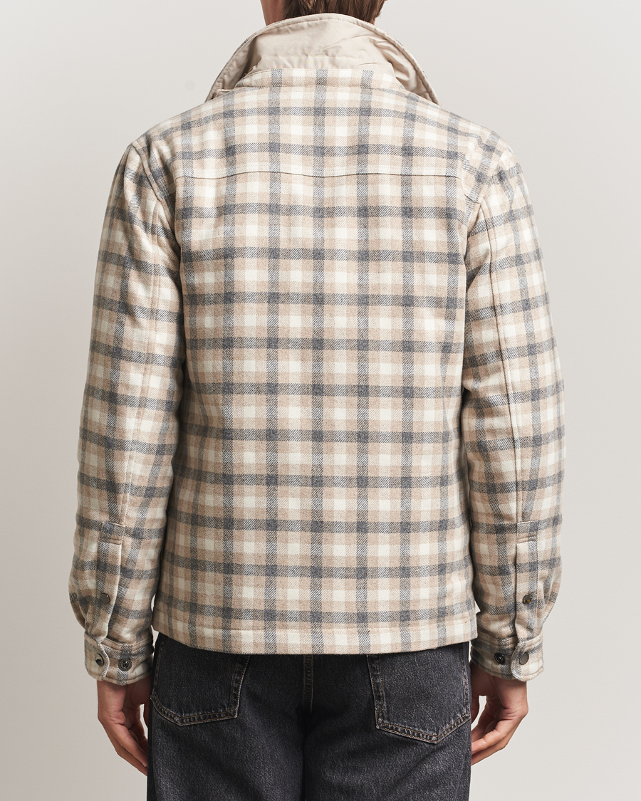 Mies | Takit | Woolrich | Alaskan Melton Wool Shirt Jacket Oatmeal Check