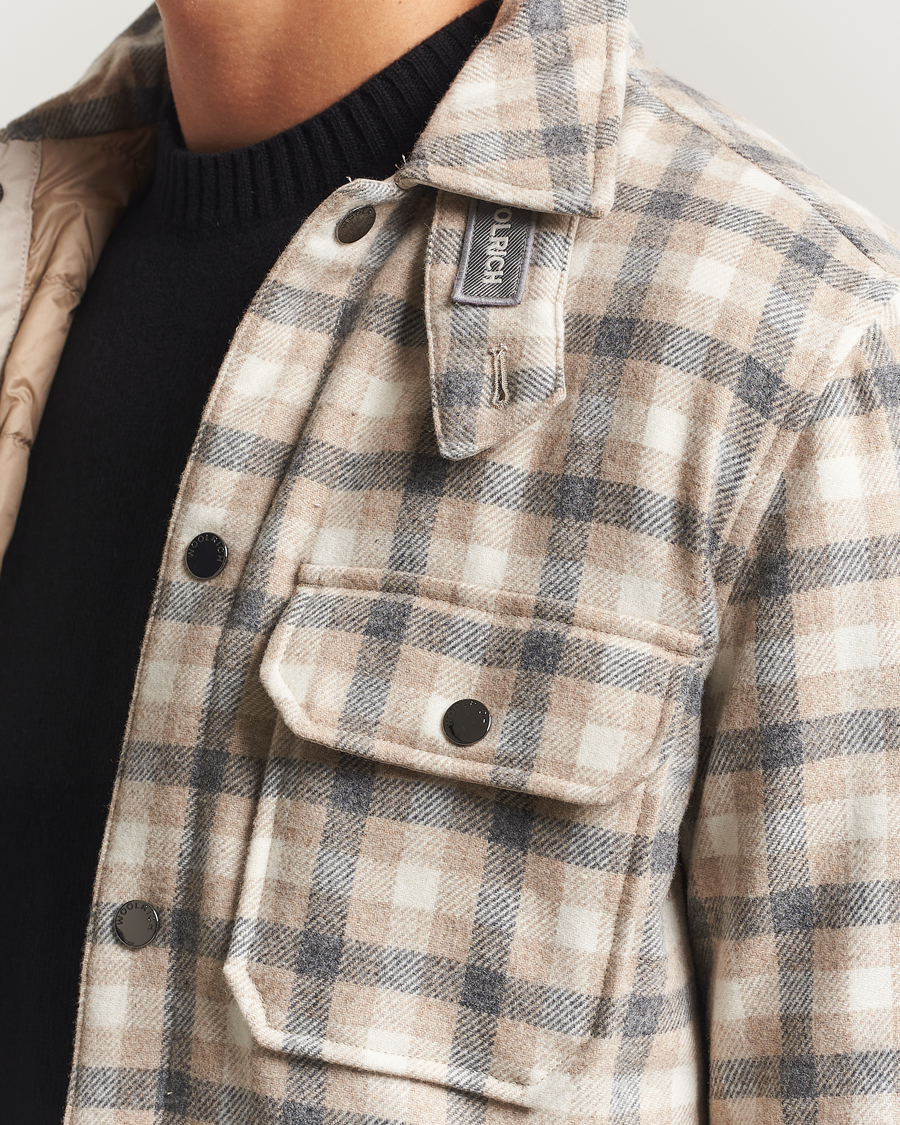 Mies | Takit | Woolrich | Alaskan Melton Wool Shirt Jacket Oatmeal Check