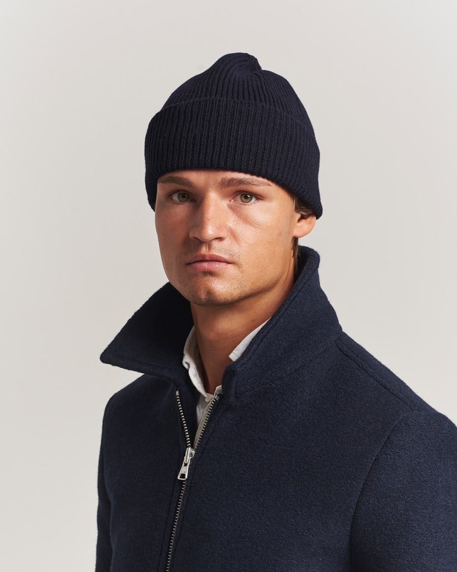 Mies | Pipot | Robert Mackie | Clyde Lambswool Beanie Navy