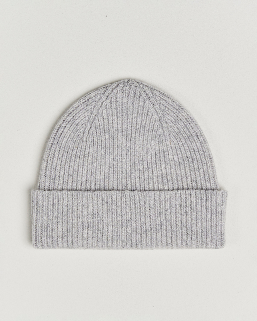 Mies | Pipot | Robert Mackie | Clyde Lambswool Beanie Pearl Grey