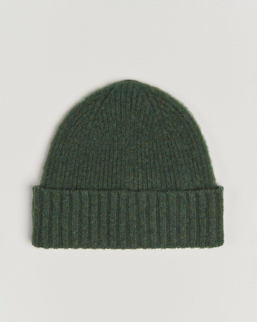 Mies | Pipot | Robert Mackie | Rona Ribbed Shaggy Lambswool Beanie Green