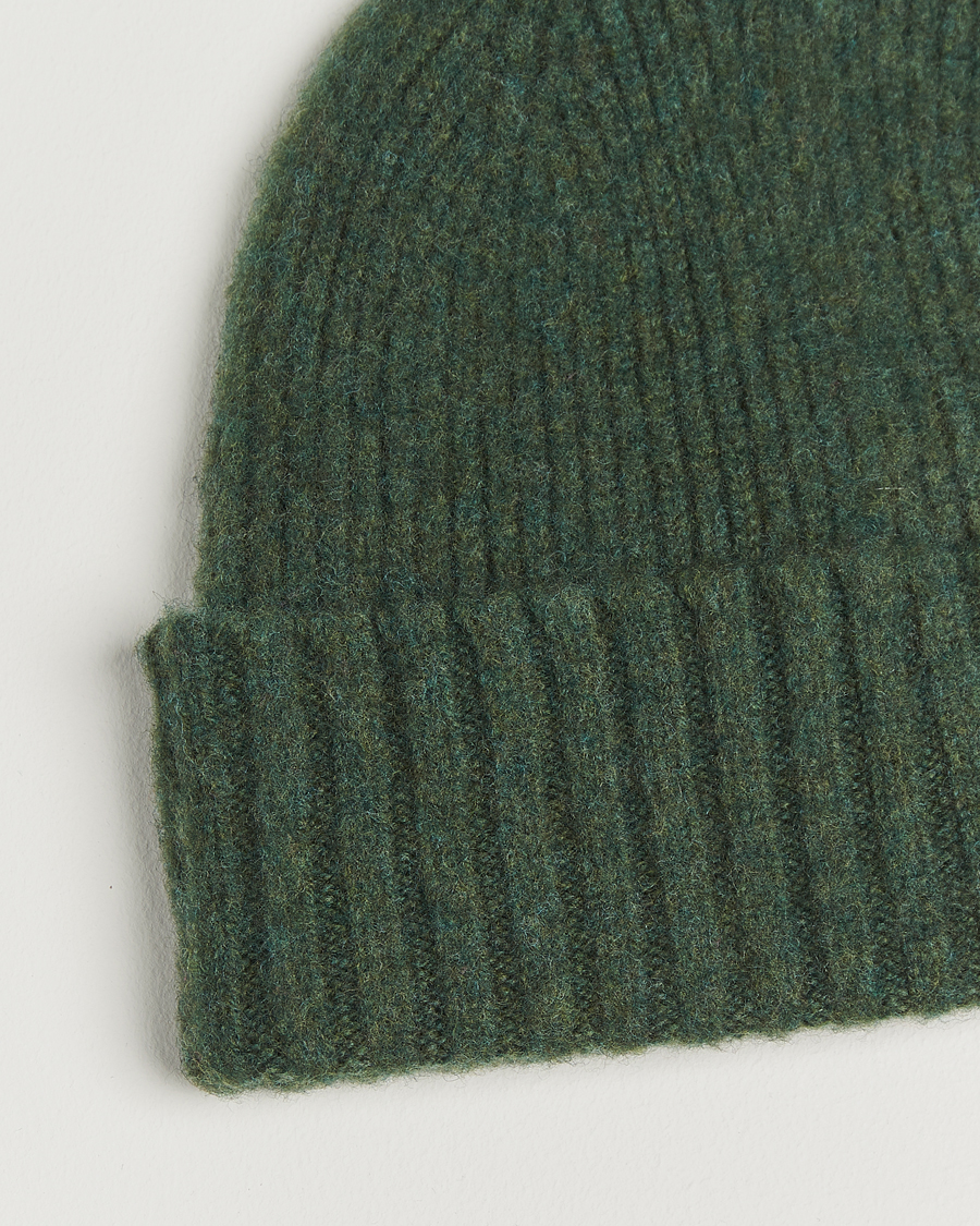 Mies | Pipot | Robert Mackie | Rona Ribbed Shaggy Lambswool Beanie Green