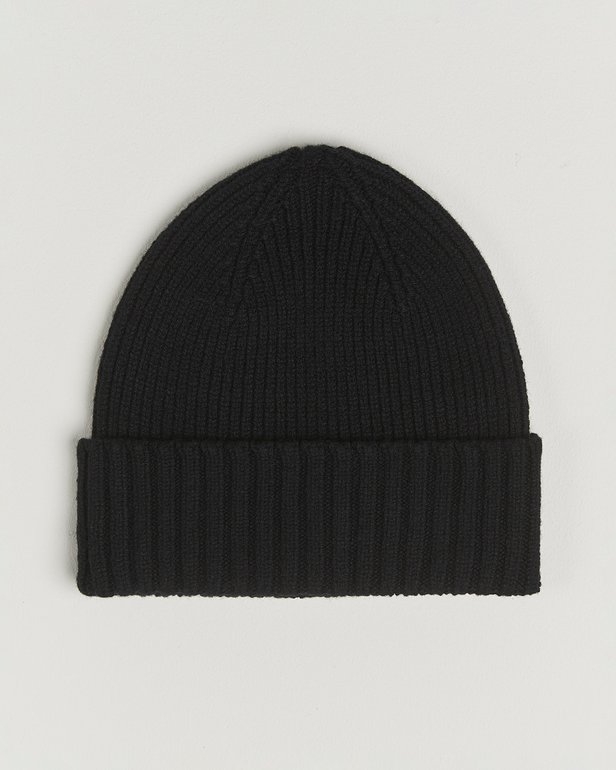 Mies | Pipot | Robert Mackie | Kingswell Ribbed Wool/Cashmere Beanie Black