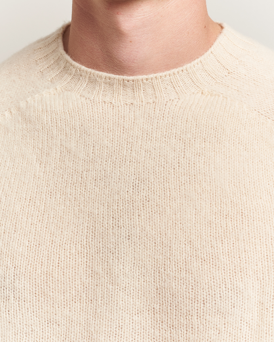 Mies | Puserot | Harley Of Scotland | Brushed Supersoft Lambswool Crewneck Vanilla