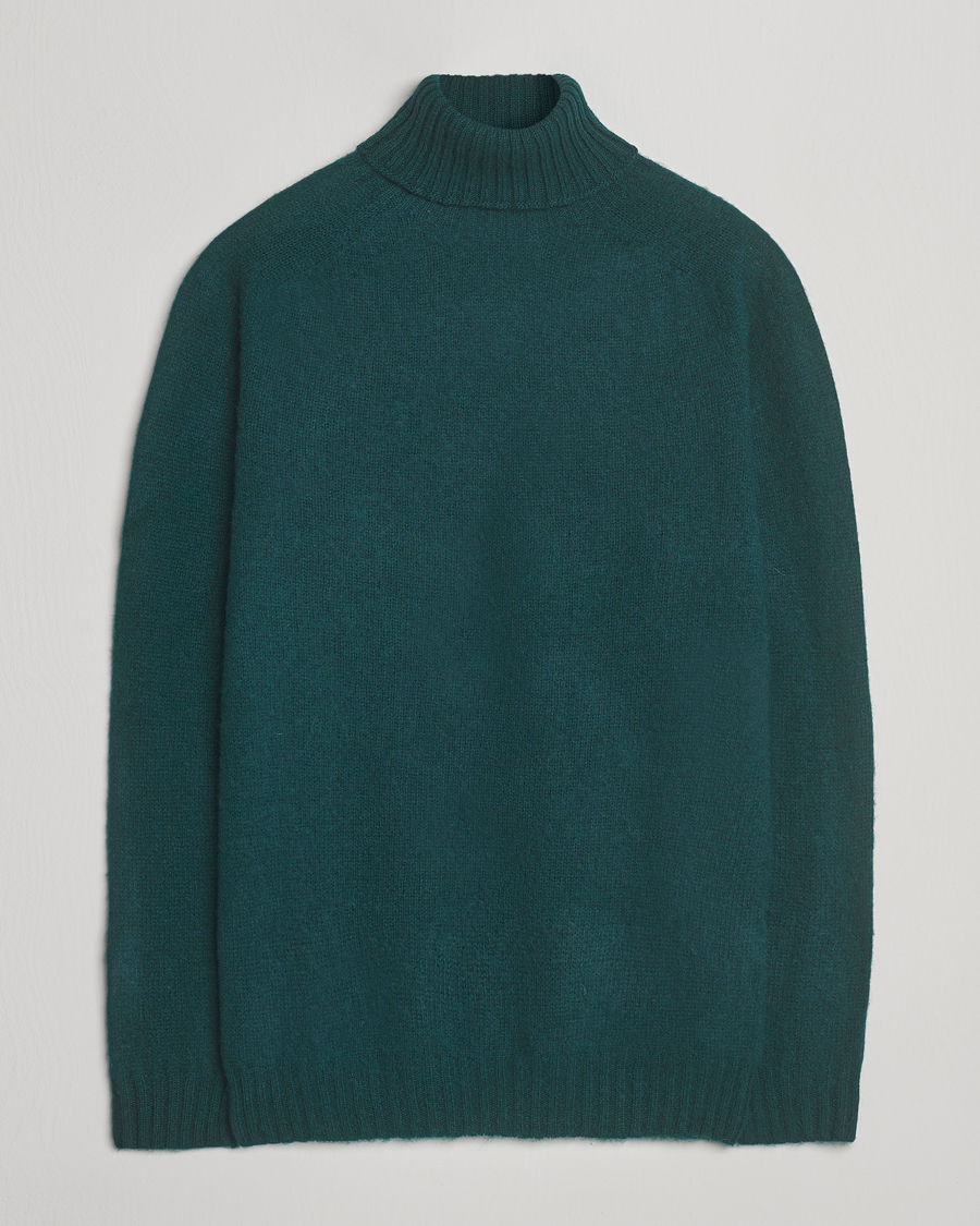 Mies | Puserot | Harley Of Scotland | Brushed Supersoft Lambswool Rollneck Tartan