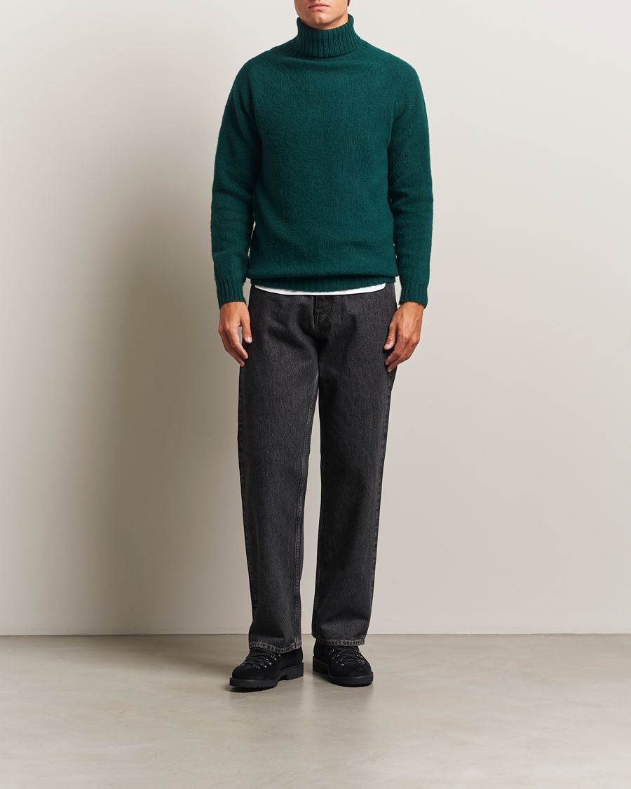 Mies | Puserot | Harley Of Scotland | Brushed Supersoft Lambswool Rollneck Tartan