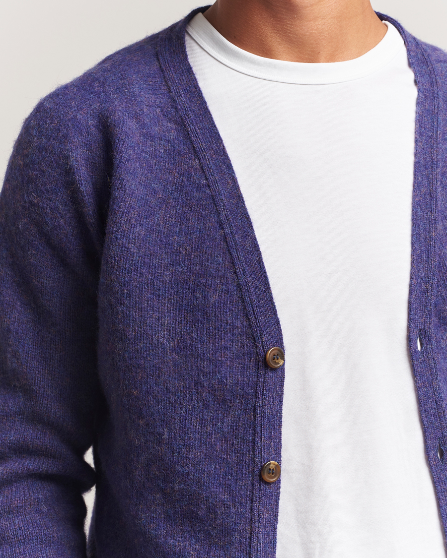 Mies | Puserot | Harley Of Scotland | Brushed Supersoft Lambswool Cardigan Iris