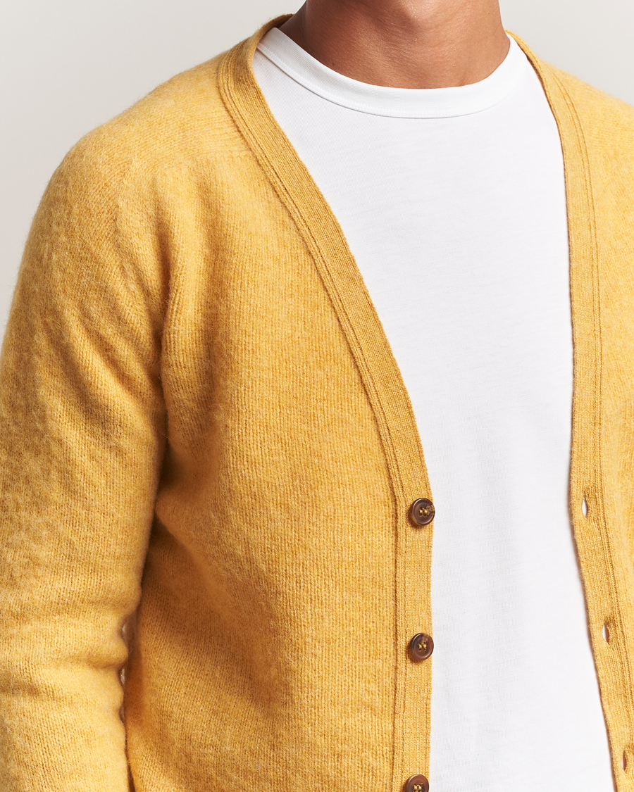 Mies | Puserot | Harley Of Scotland | Brushed Supersoft Lambswool Cardigan Nectar