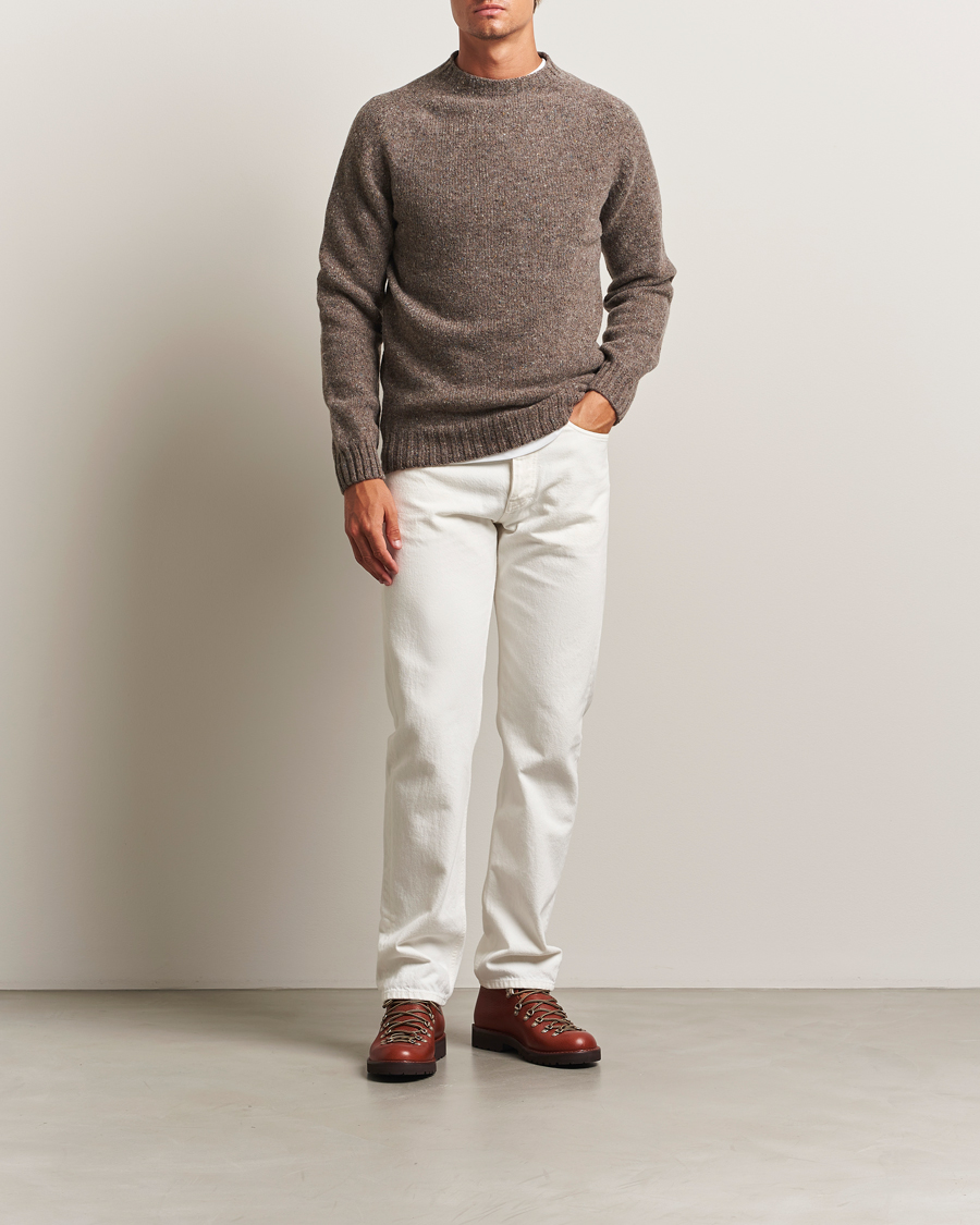 Mies | Puserot | Harley Of Scotland | Donegal Wool Crewneck Brown