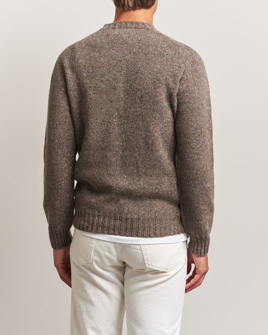 Mies | Puserot | Harley Of Scotland | Donegal Wool Crewneck Brown