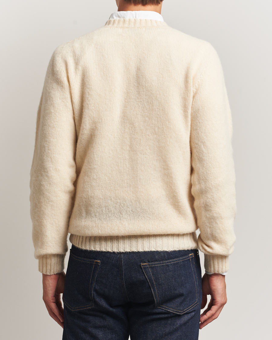 Mies | Puserot | Harley Of Scotland for Care of Carl | Harley Of Scotland Brushed Supersoft Lambswool V-Neck Vanilla