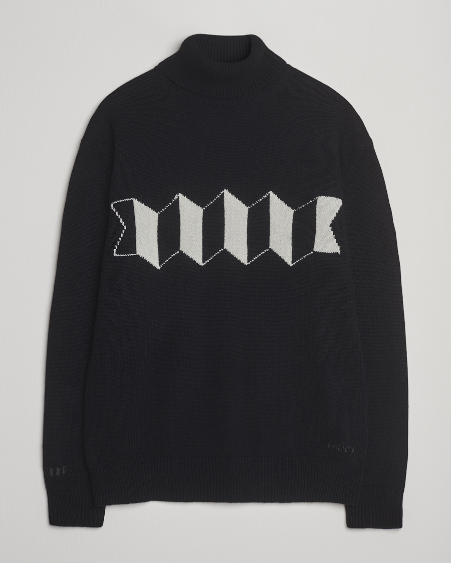 Mies | Puserot | Baracuta | Flag Logo Wool Turtleneck Black
