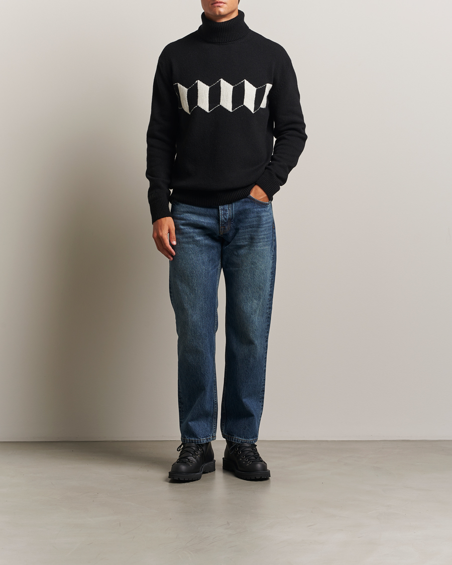 Mies | Puserot | Baracuta | Flag Logo Wool Turtleneck Black