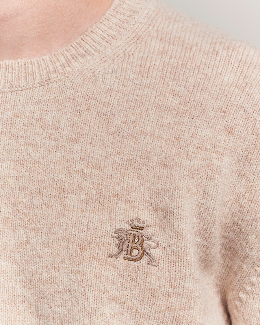 Mies | Puserot | Baracuta | Shetland Virgin Wool Crew Neck Antique White