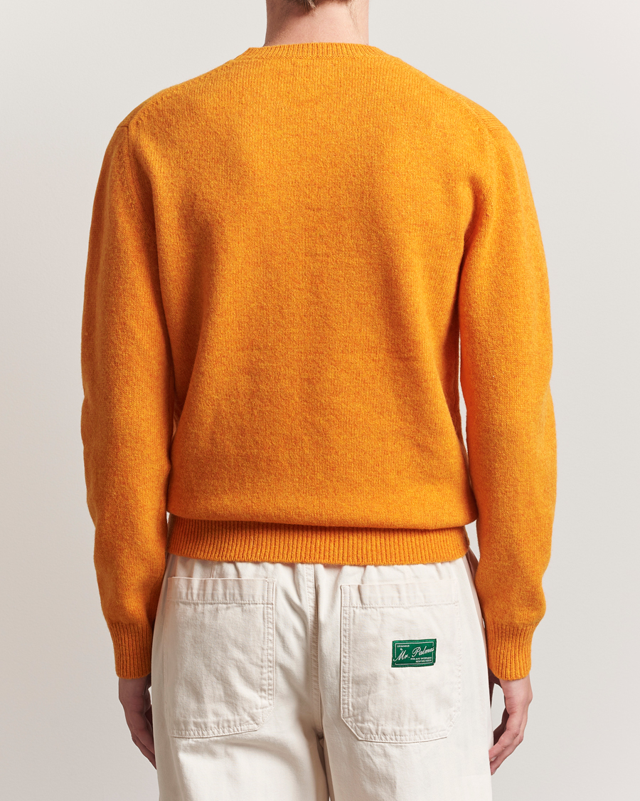 Mies | Puserot | Baracuta | Shetland Virgin Wool Crew Neck Orange