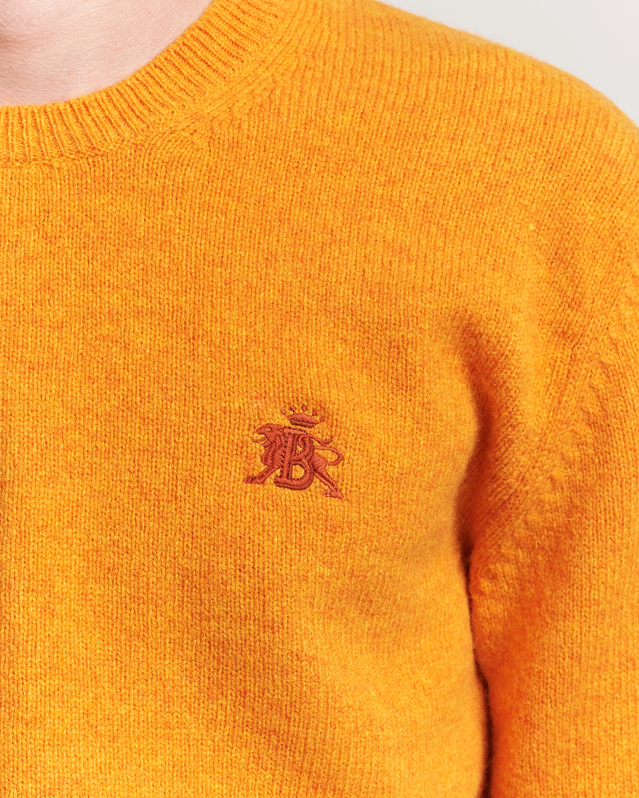 Mies | Puserot | Baracuta | Shetland Virgin Wool Crew Neck Orange