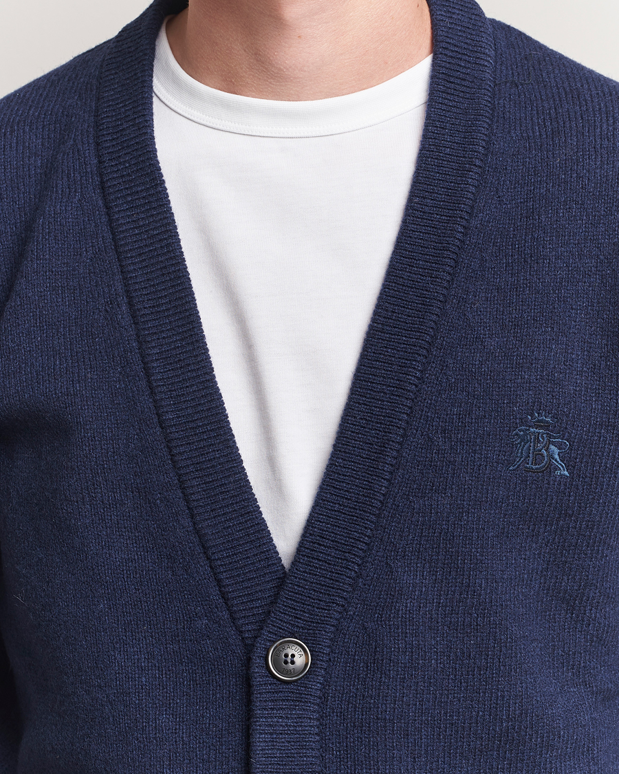 Mies | Puserot | Baracuta | Shetland Virgin Wool Cardigan Navy