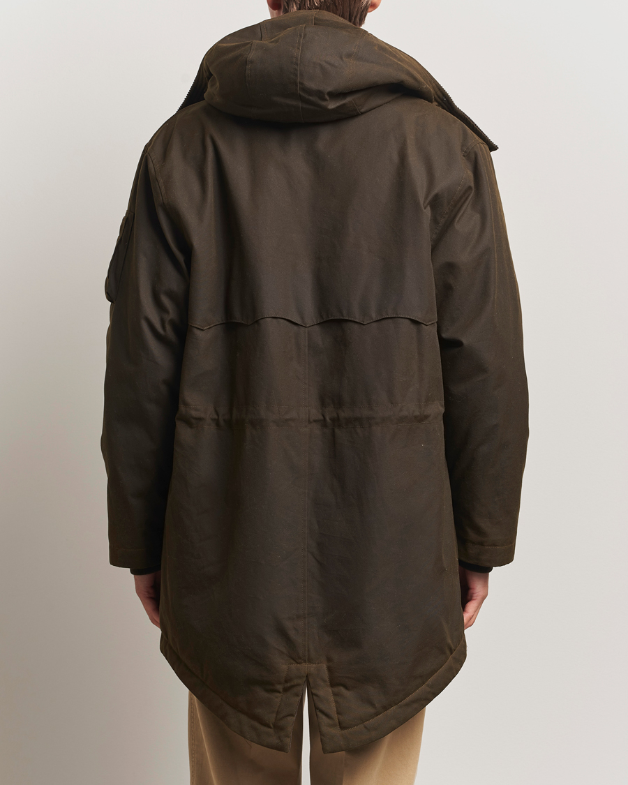 Mies | Takit | Baracuta | Waxed Sherling Lined Parka Deep Moss