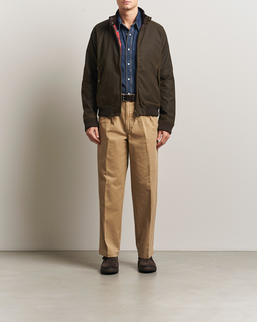 Mies | Takit | Baracuta | Barbour x Porton Waxed Jacket Olive