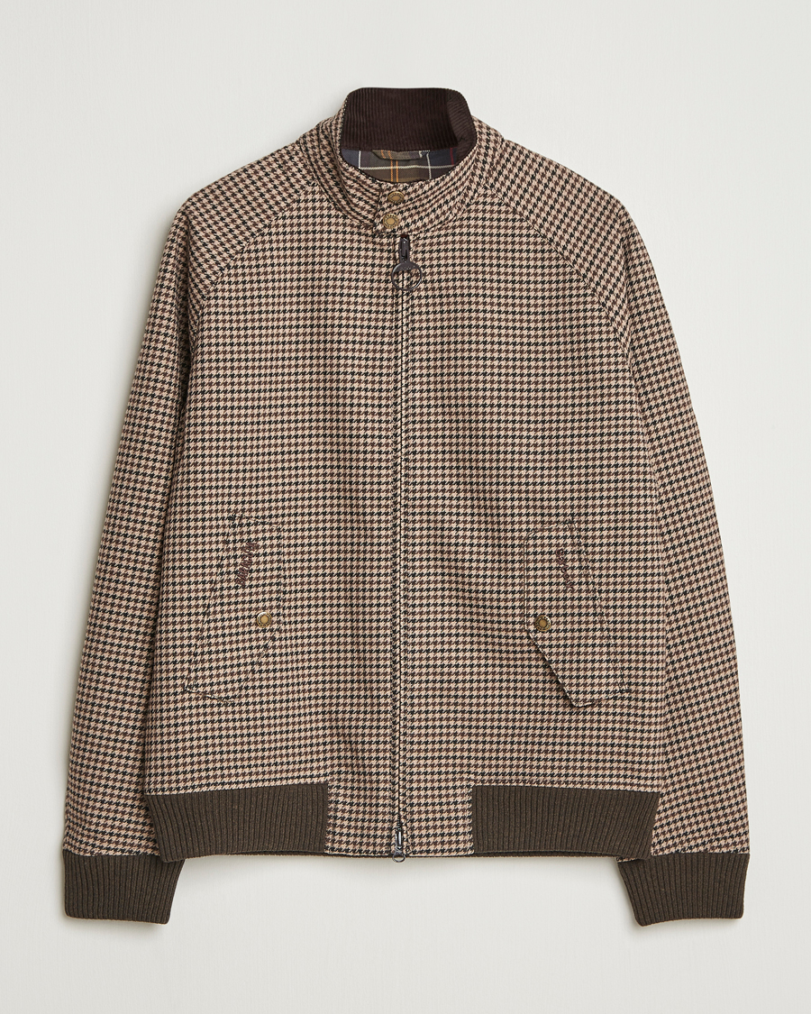 Mies | Takit | Baracuta | Barbour x Porton Houndstooth Jacket Brown