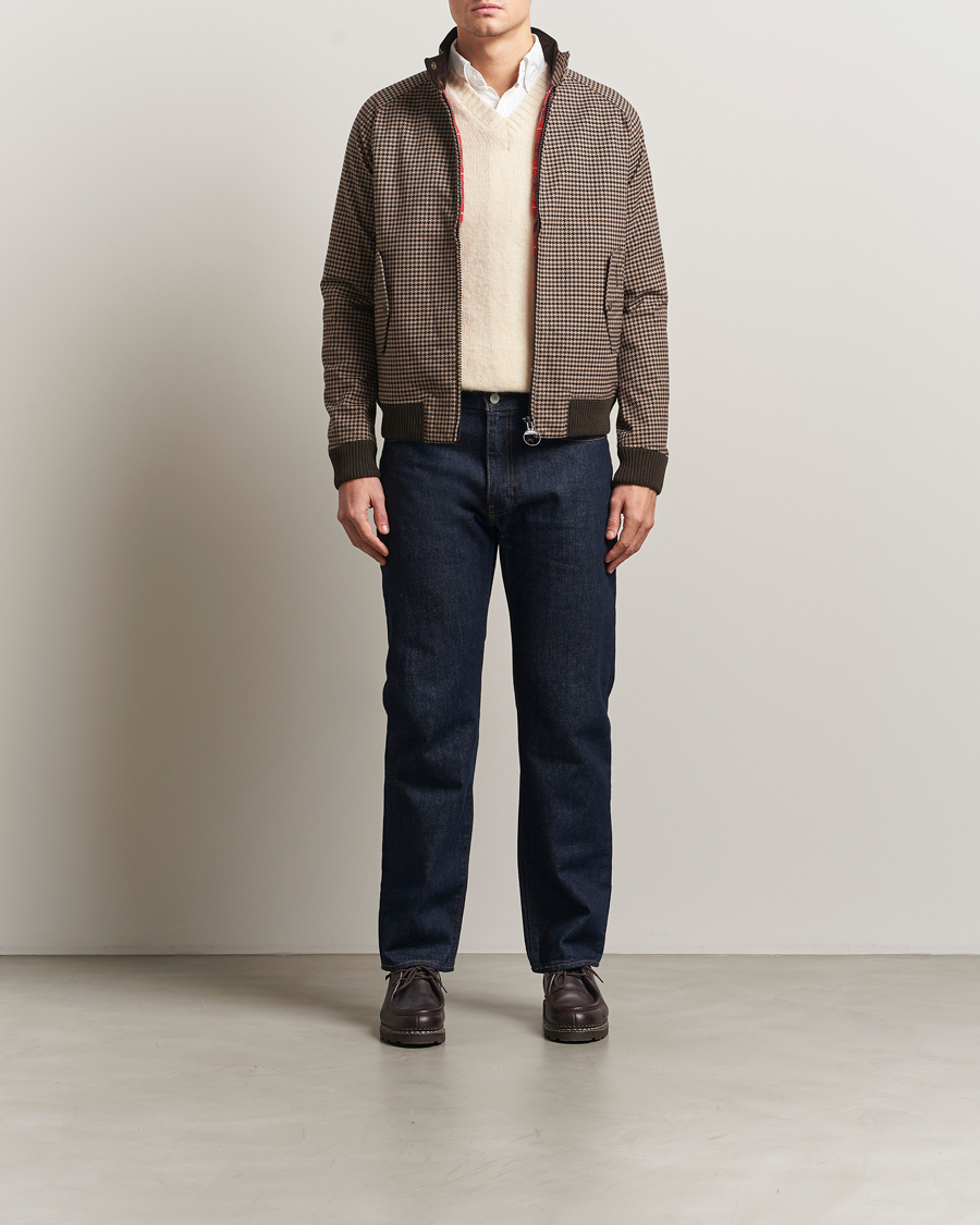 Mies | Takit | Baracuta | Barbour x Porton Houndstooth Jacket Brown