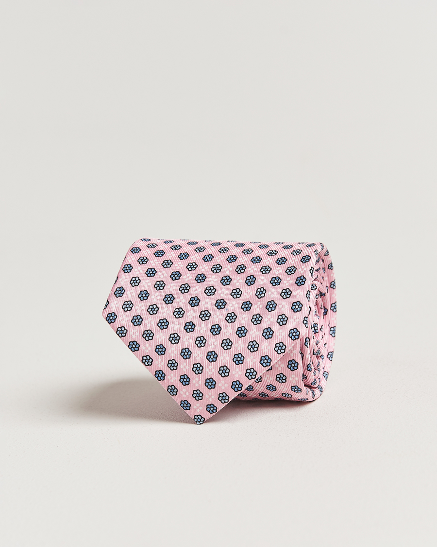 Mies | Solmiot | E. Marinella | 3-Fold Printed Silk Tie Pink