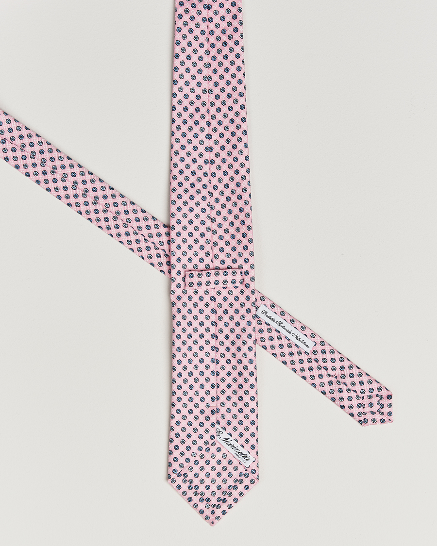 Mies | Solmiot | E. Marinella | 3-Fold Printed Silk Tie Pink