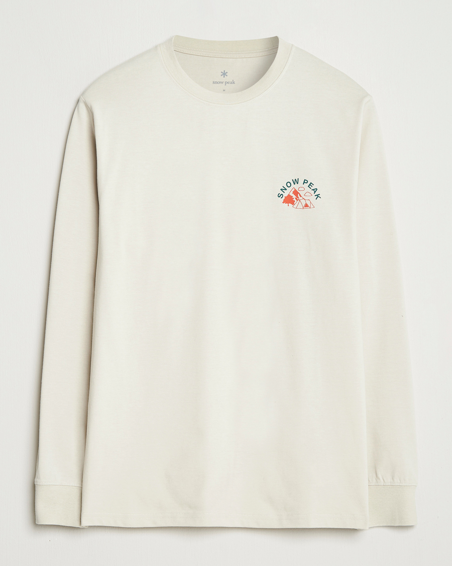 Mies | T-paidat | Snow Peak | Graphic Long Sleeve T-Shirt Ivory