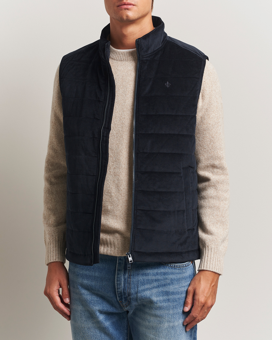 Mies | Takit | Morris | Ted Quilted Cord Vest Blue