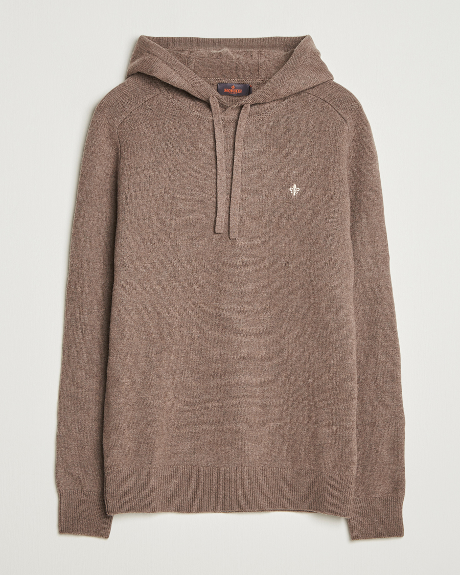 Mies | Puserot | Morris | Hertford Lambswool Hoodie Brown
